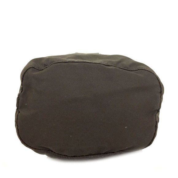 PRADA Logo Plate Nylon Drawstring Cosmetic Pouch Bag - Picture 6 of 8